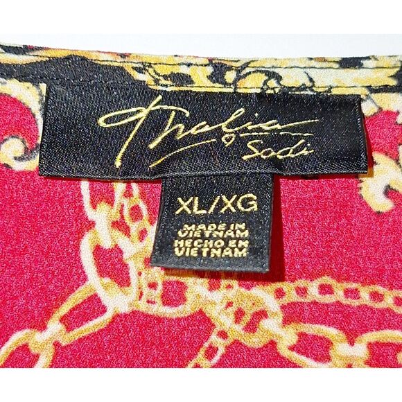 Thalia Sodi Women's Top Bold Animal Print Office Siren Boho - Picture 3 of 9